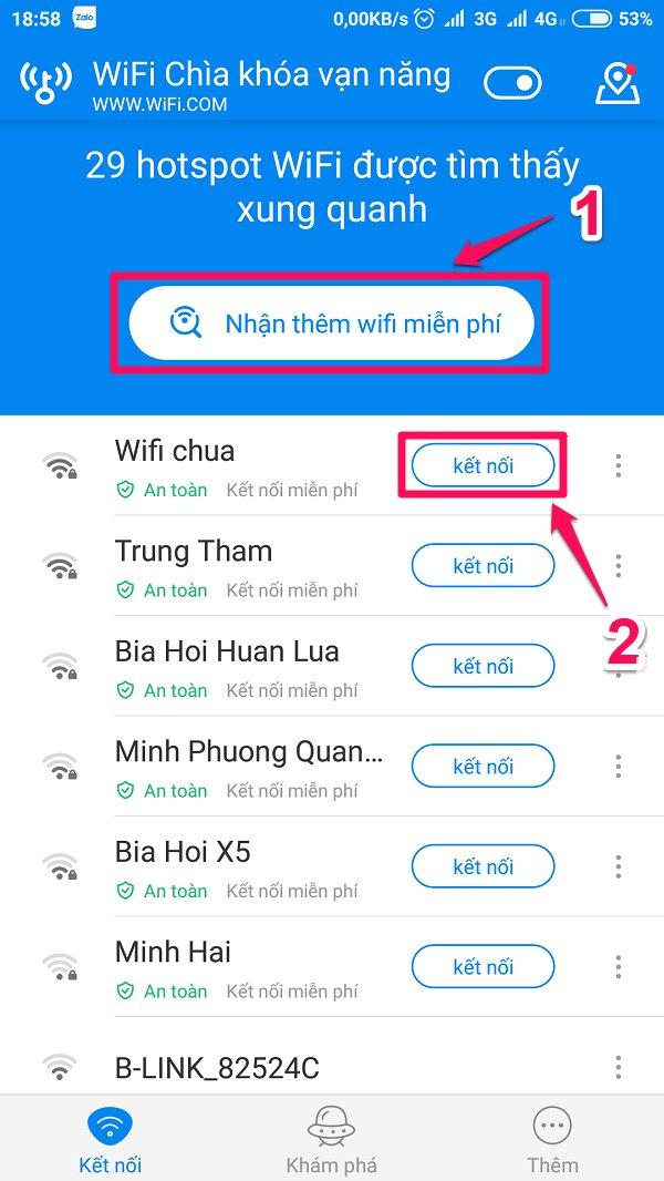 Cách lấy mật khẩu WiFi hàng xóm bằng ứng dụng WiFi Master Key Android