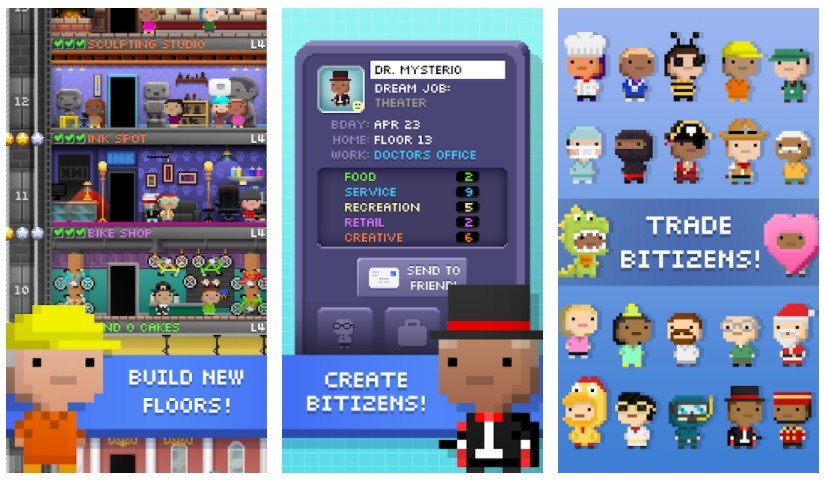 Game kinh doanh hay nhất cho Android/iPhone - Tiny Tower