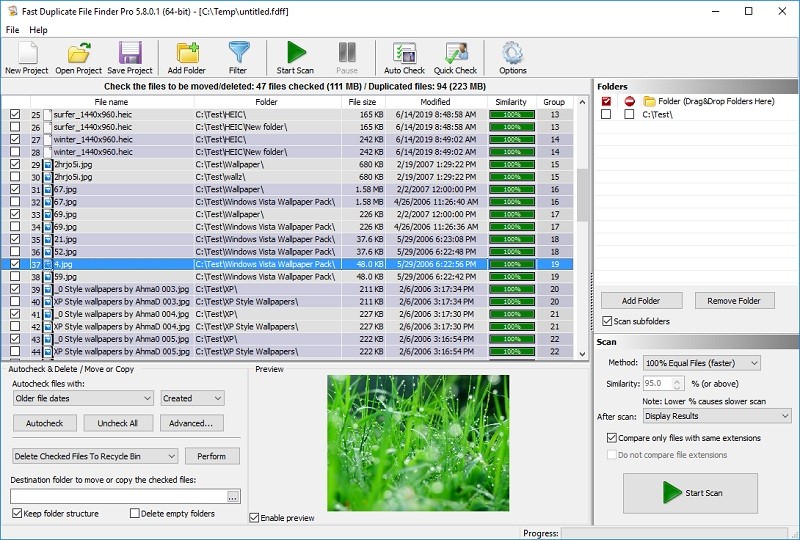 Phần mềm xóa file trùng lặp tốt nhất - Fast Duplicate File Finder